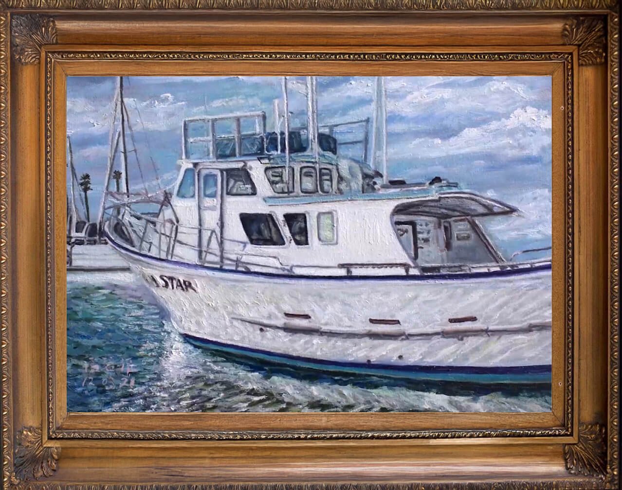 Yatch by Oceanside Harbor